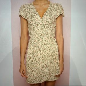 Brandy Melville Robbie Wrap Dress- Yellow Floral